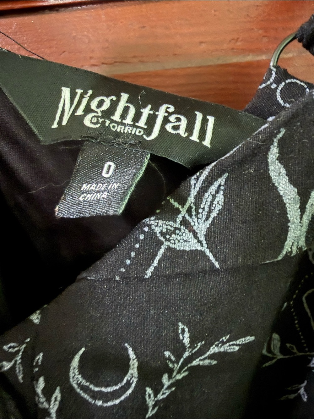 Torrid Nightfall Corset Mini Dress with Lace-Up Bodice - Mystic Moths Deep Black - Picture 4 of 5